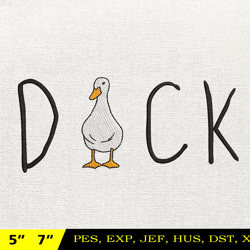 silly goose embroidery design, animal embroidery design, silly goose design, goose goose silly, instant download, 37