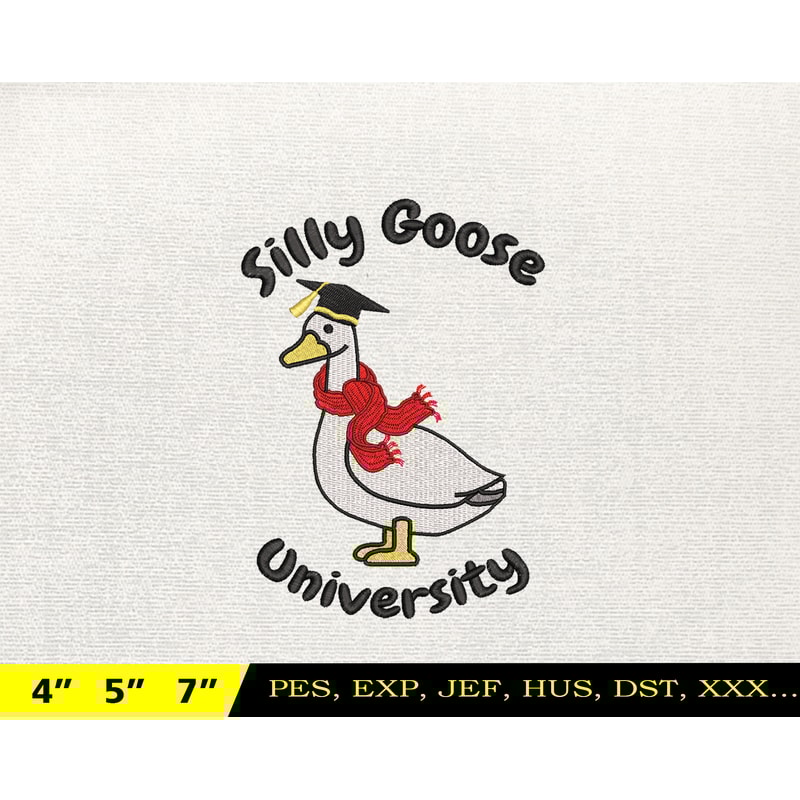 Silly Goose Embroidery Design, Animal Embroidery Design, Silly Goose Design, Goose Goose Silly, Instant Download, 38.jpg