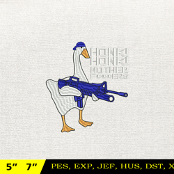 silly goose embroidery design, animal embroidery design, silly goose design, goose goose silly, instant download, 39