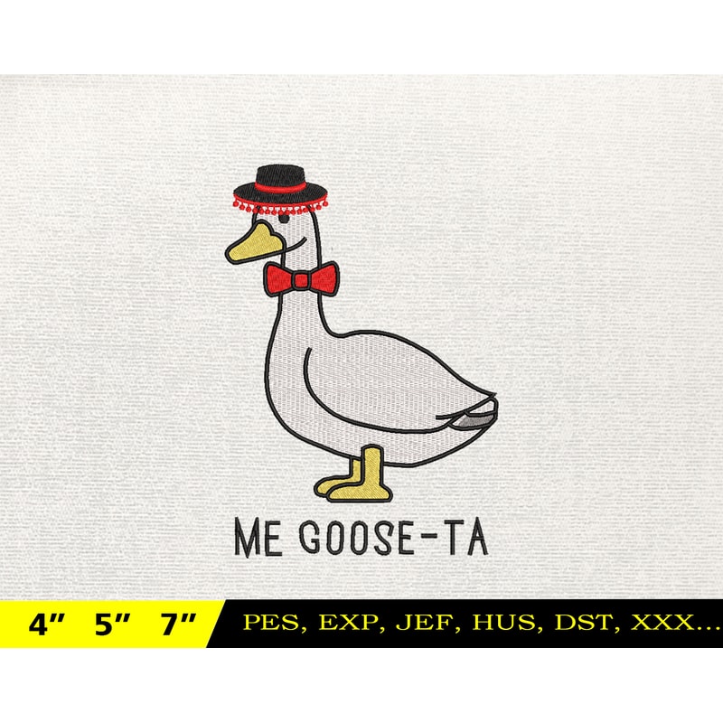 Silly Goose Embroidery Design, Animal Embroidery Design, Silly Goose Design, Goose Goose Silly, Instant Download, 46.jpg