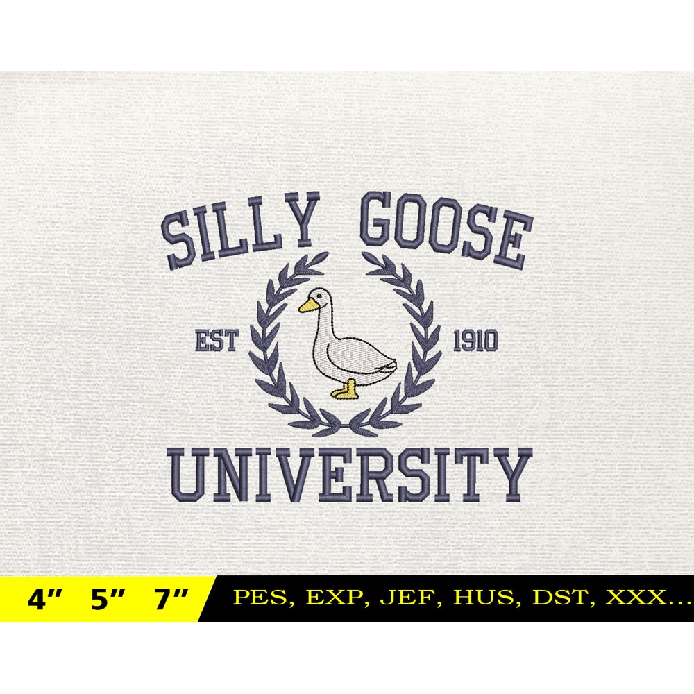 Silly Goose Embroidery Design, Animal Embroidery Design, Silly Goose Design, Goose Goose Silly, Instant Download, 65.jpg