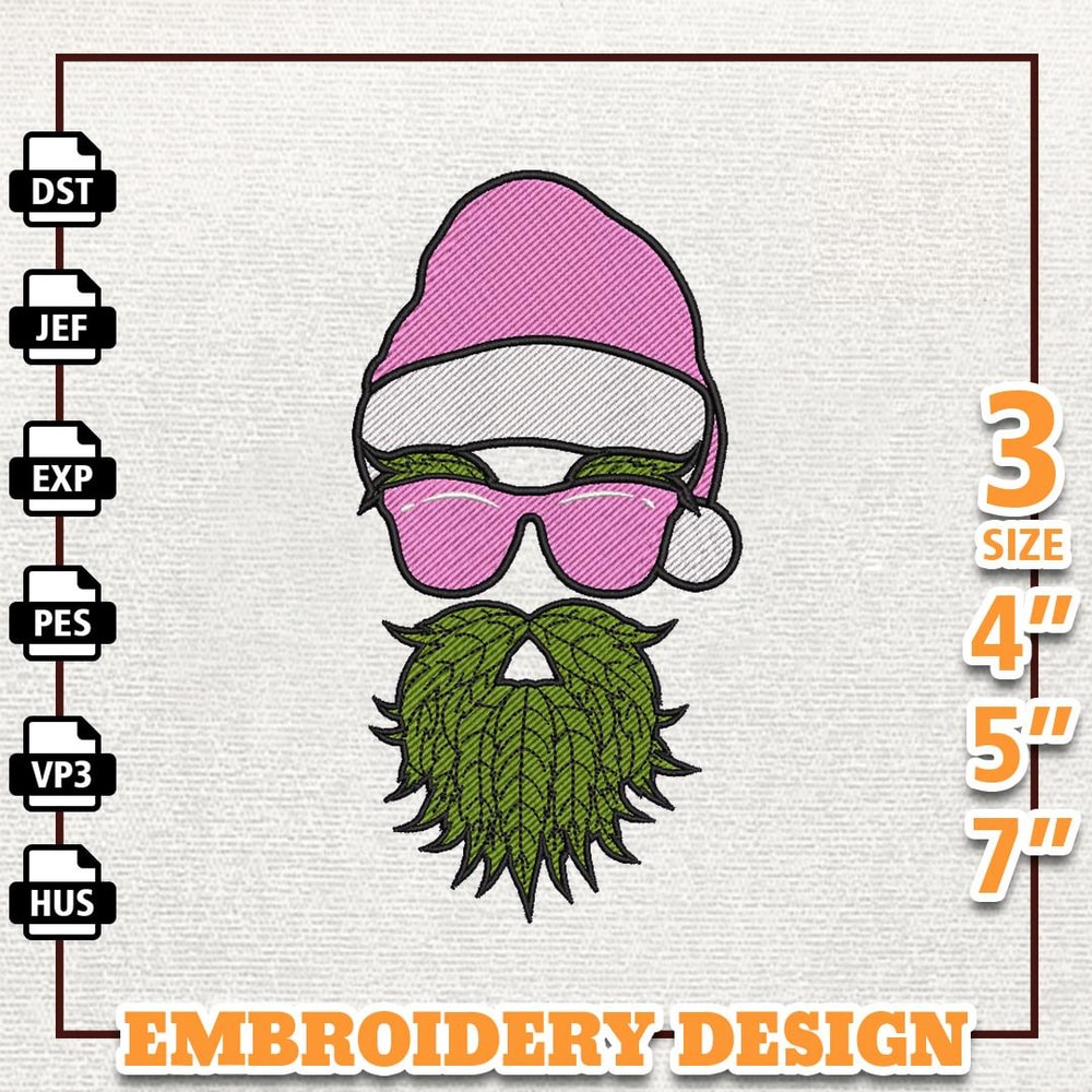 Smoke That Shit Embroidery Design, Weed Christmas Embroidery Machine Design, Instant Download.jpg