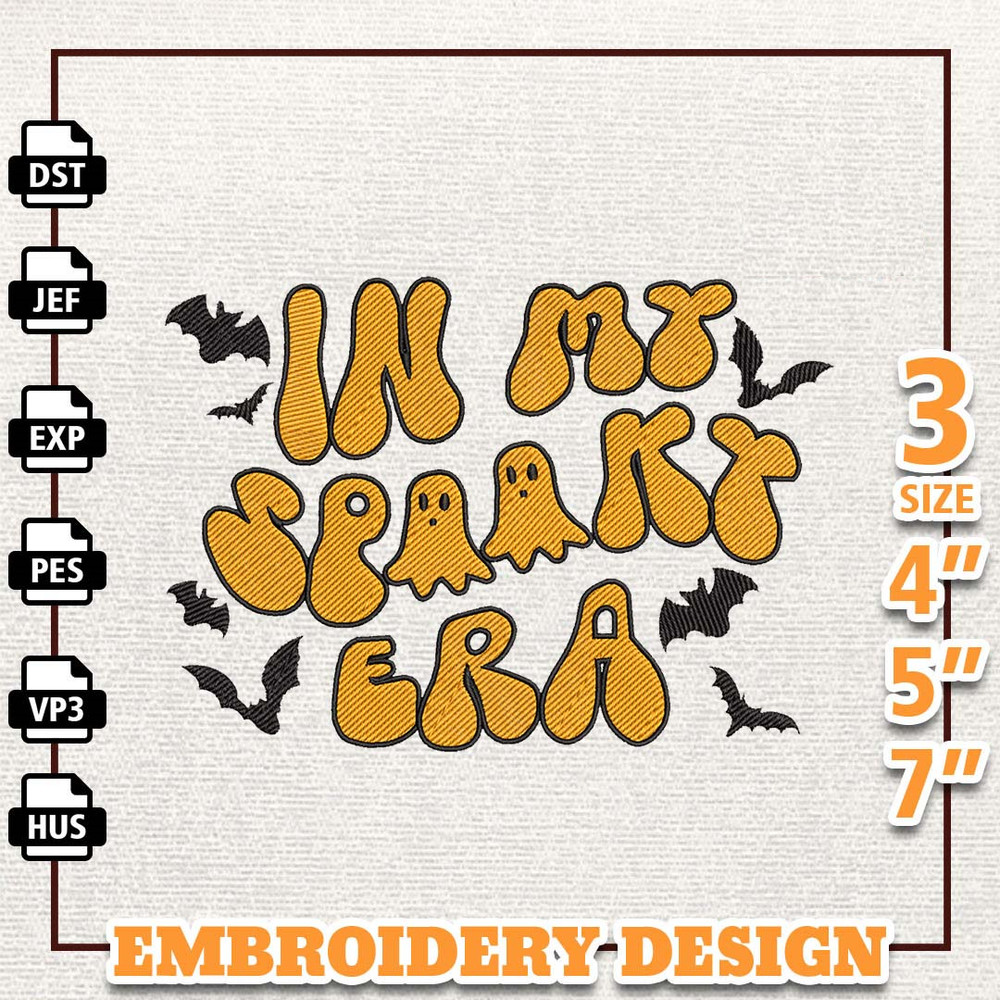 Spooky Halloween Embroidery File, Instant Download, In My Spooky Area Embroidery Design, Stay Pooky Embroidery Machine D.jpg