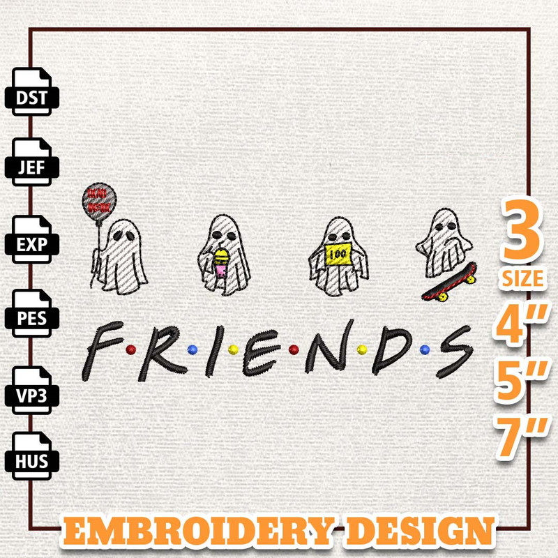 Spooky Halloween Embroidery File, Instant Download, Spooky Friends Embroidery Design, Spooky Season Embroidery Machine D.jpg