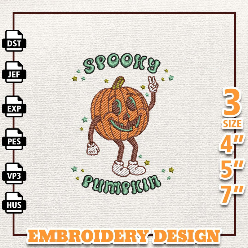 Spooky Pumpkin Embroidery Design, Spooky Embroidery Design, Fall Seasons Embroidery Design, Happy Halloween Embroidery D.jpg