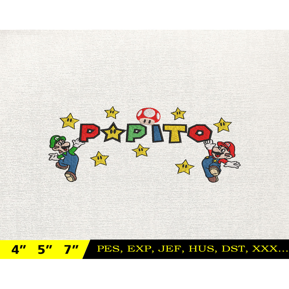 SuperDaddio Mario Embroidery Design, Father's Day Embroidery Design, Happy Father Day Embroidery File, Instant Download 10.jpg