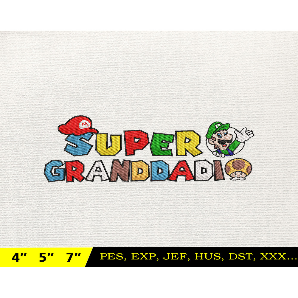 SuperDaddio Mario Embroidery Design, Father's Day Embroidery Design, Happy Father Day Embroidery File, Instant Download 15.jpg