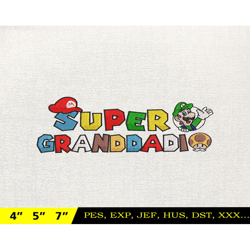 SuperDaddio Mario Embroidery Design, Father's Day Embroidery Design, Happy Father Day Embroidery File, Instant Download 15.jpg