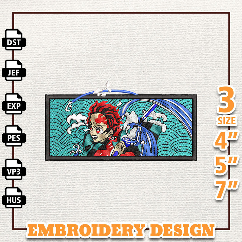 Tanjiro Anime Design, Anime Embroidery Design, Anime Machine Embroidery Design, Gift For Anime Fan, Instant Download.jpg