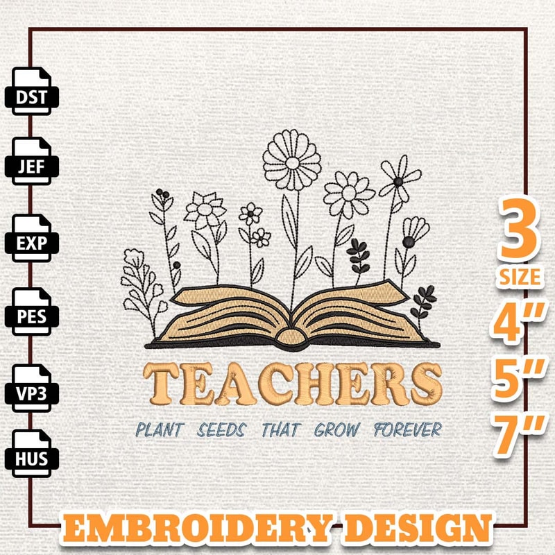 Teacher Plant Seeds That Grow Forever Embroidery Design, Back To School Embroidery Design, Teacher Life Embroidery File,.jpg