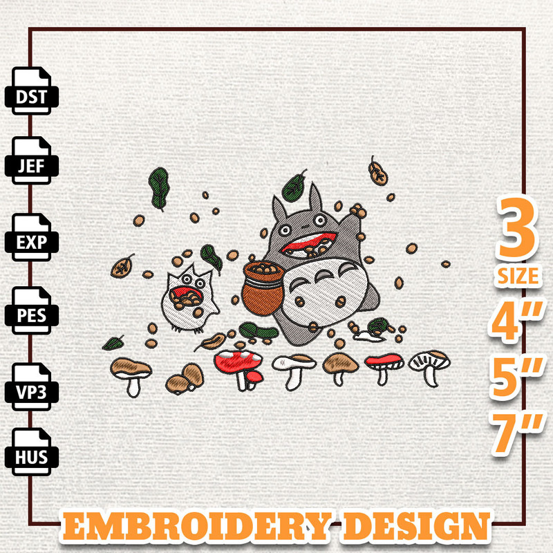 Totoro Anime Design, Anime Embroidery Design, Anime Machine Embroidery Design, Gift For Anime Fan, Instant Download.jpg
