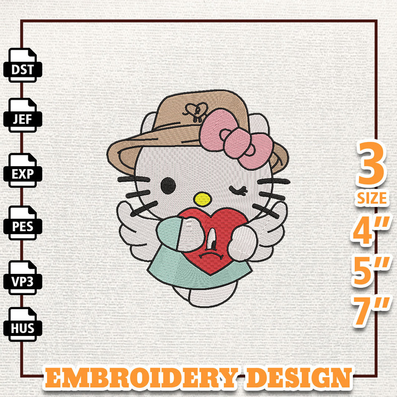 Valentine Bad Bunny Embroidery Design, Bad Bunny Embroidery File, Gift For Bad Bunny Fans, Bad Bunny, Instant Download 4.jpg