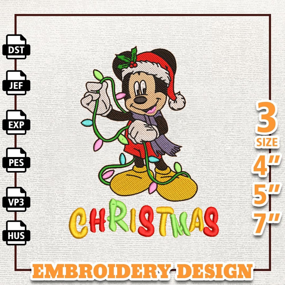 Xmas Embroidery Machine File, Merry Christmas Embroidery Design, Cartoon Movie Embroidery File, Instant Download.jpg