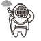 Astronaut Embroidery logo for Polo Shirt..jpg
