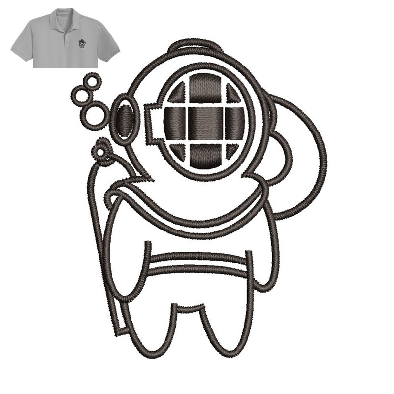 Astronaut Embroidery logo for Polo Shirt..jpg