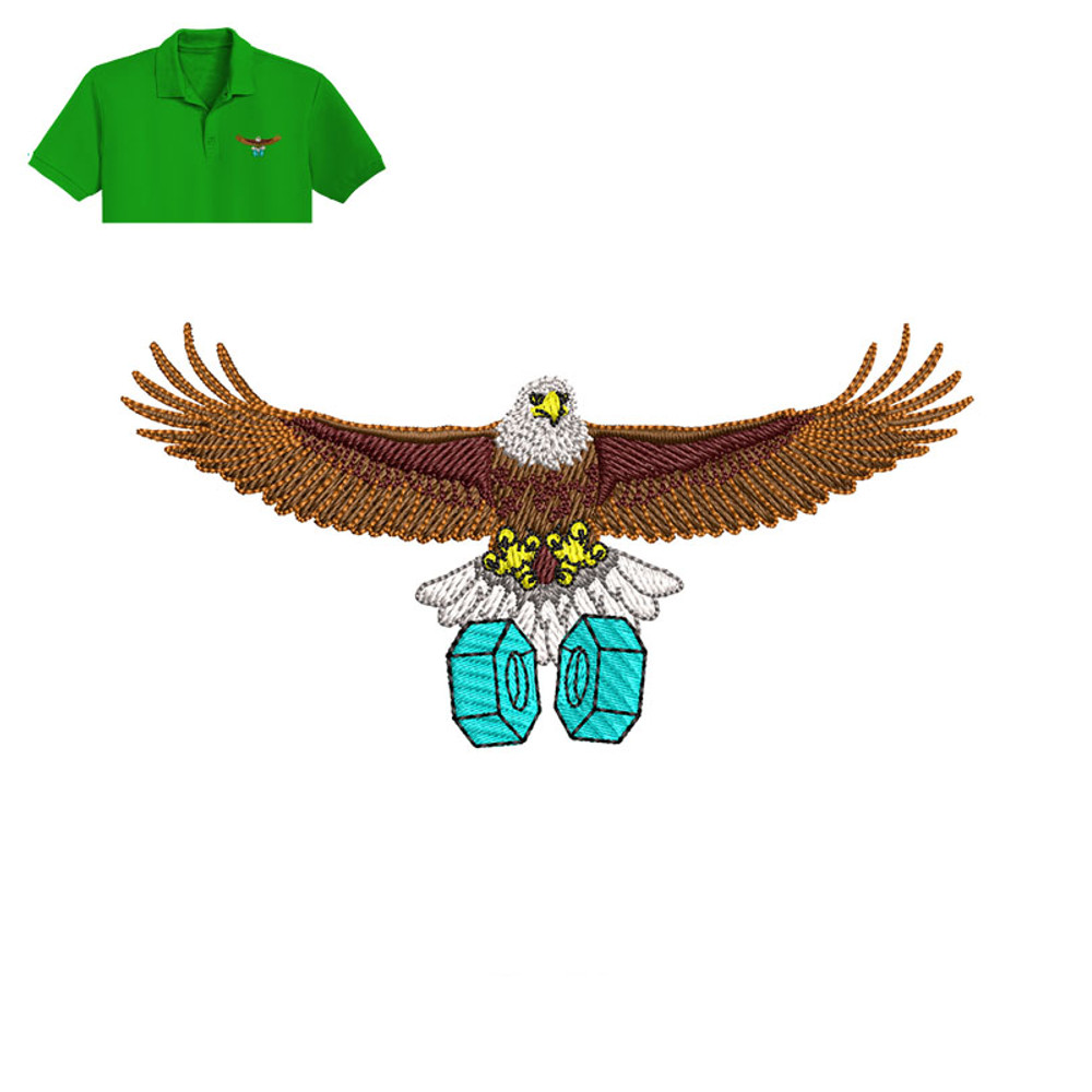 Bald Eagle Embroidery logo for Polo Shirt..jpg