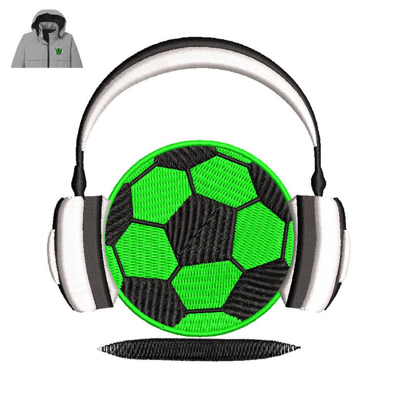Ball With Headphone Embroidery logo for Jacket..jpg