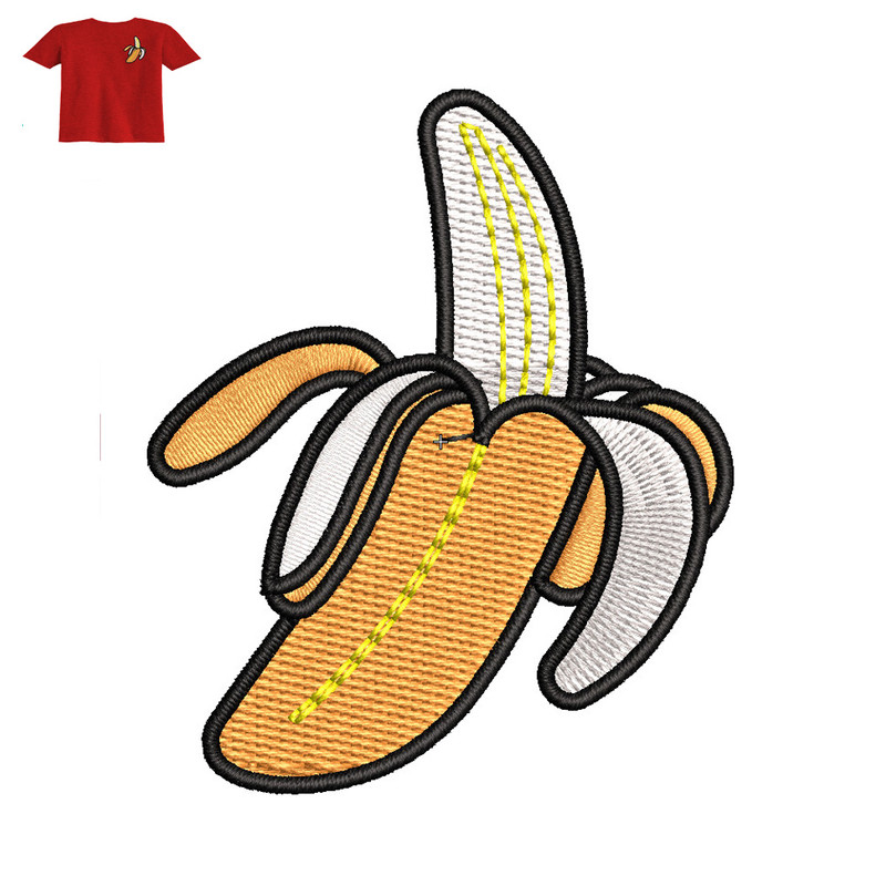 Banana Fruit Embroidery logo for Baby T- Shirt..jpg