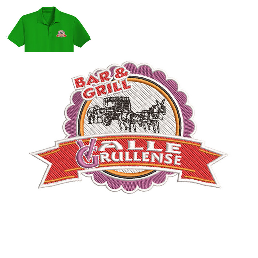 Bar & Grill Embroidery logo for Polo Shirt..jpg