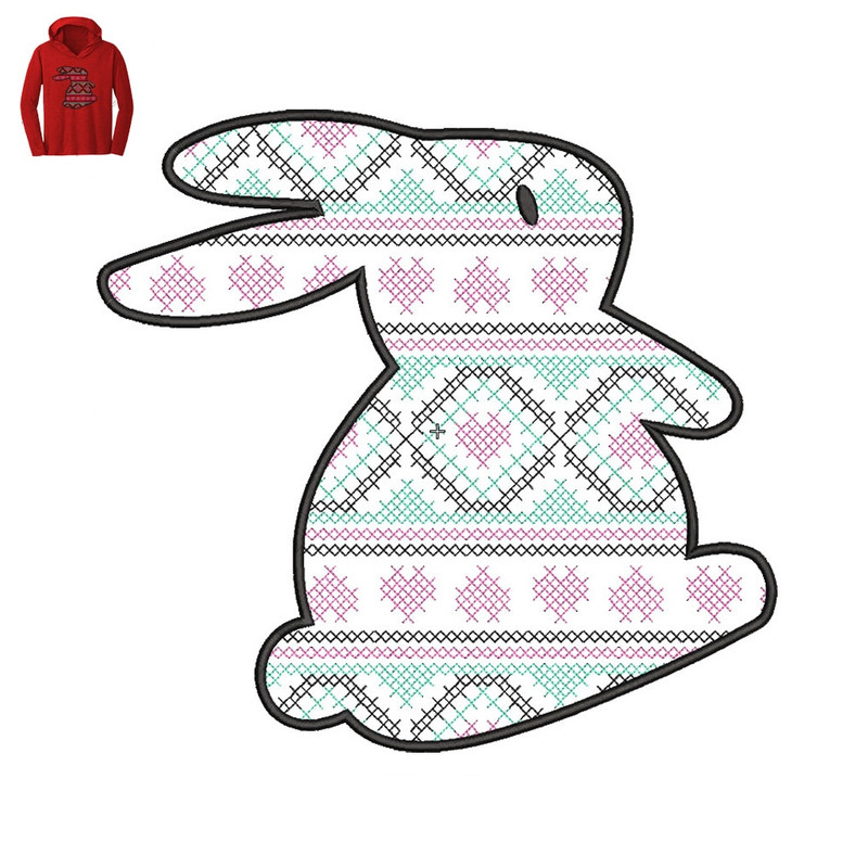 Best Bunny Embroidery logo for Cap Hoodie..jpg