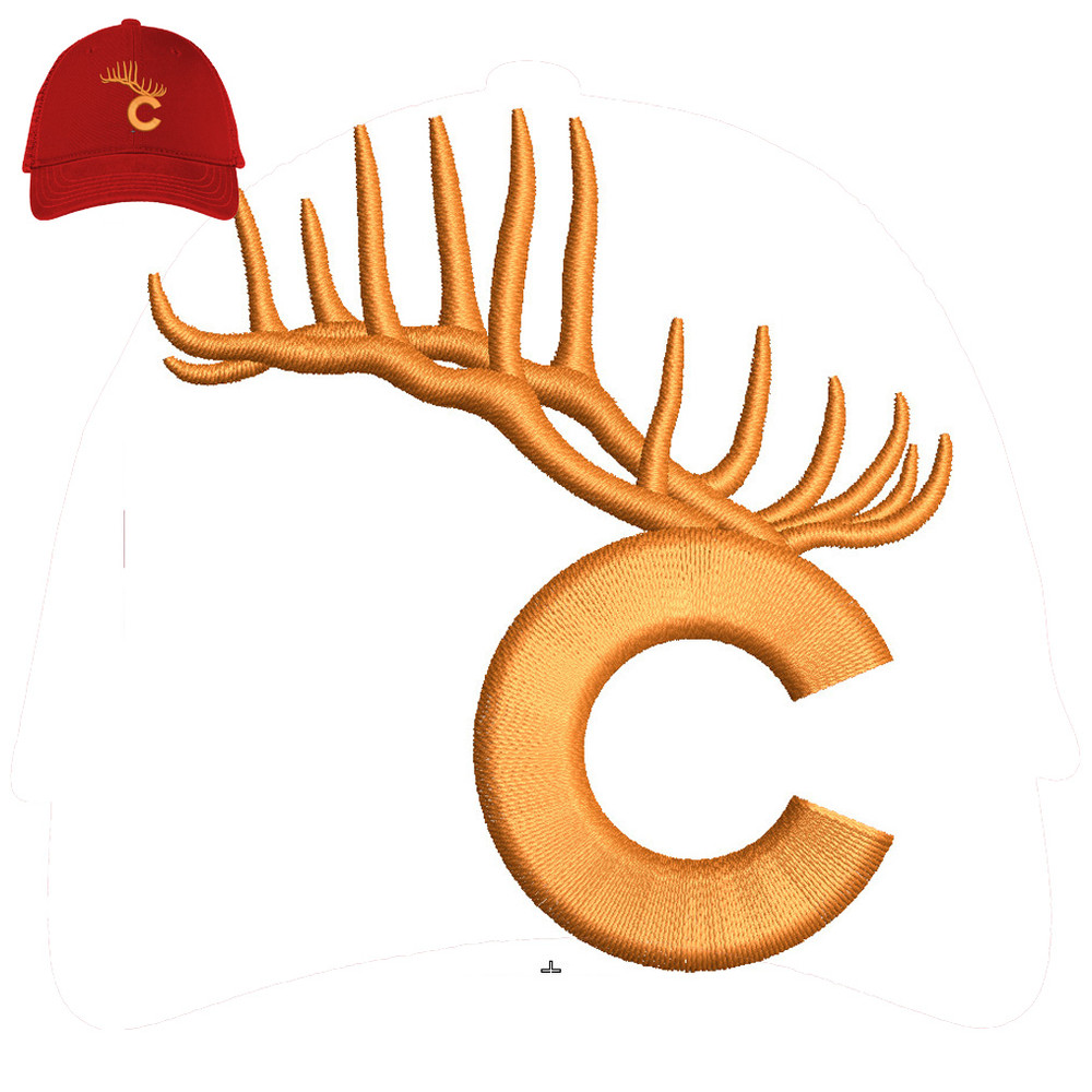 Best C Deer Embroidery logo for Cap..jpg