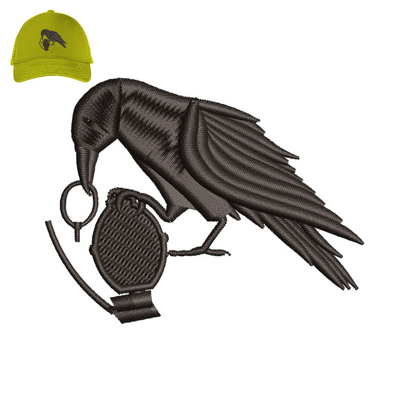 Best Crow Embroidery logo for Cap..jpg