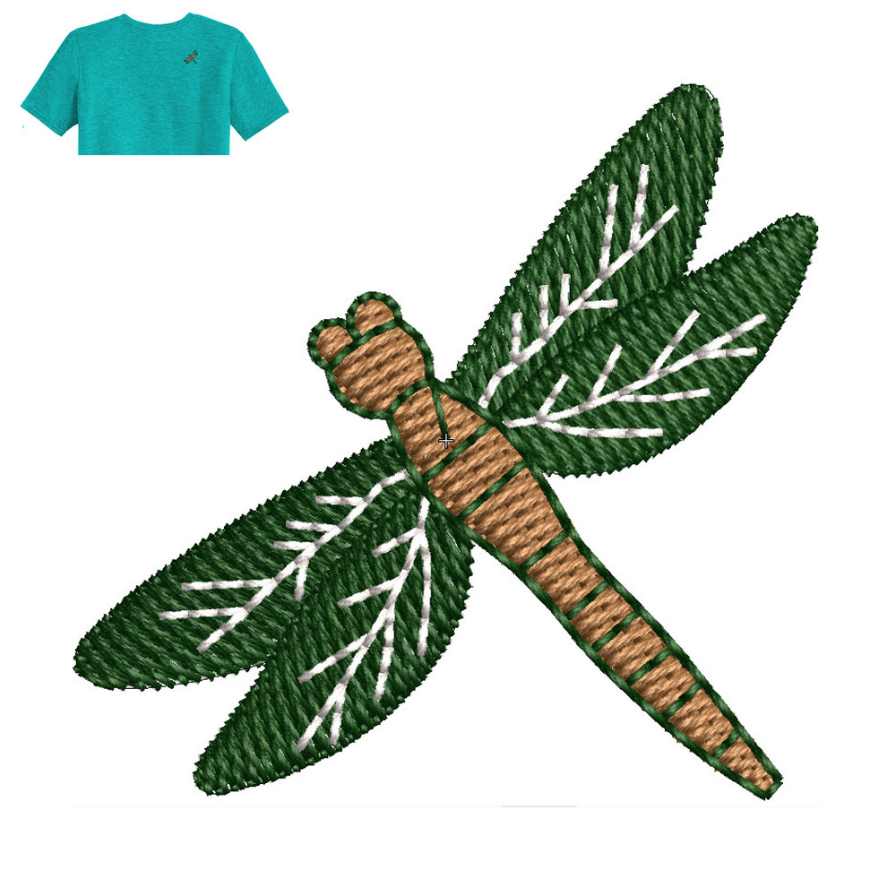 Best Dragonfly Embroidery logo for T- Shirt..jpg