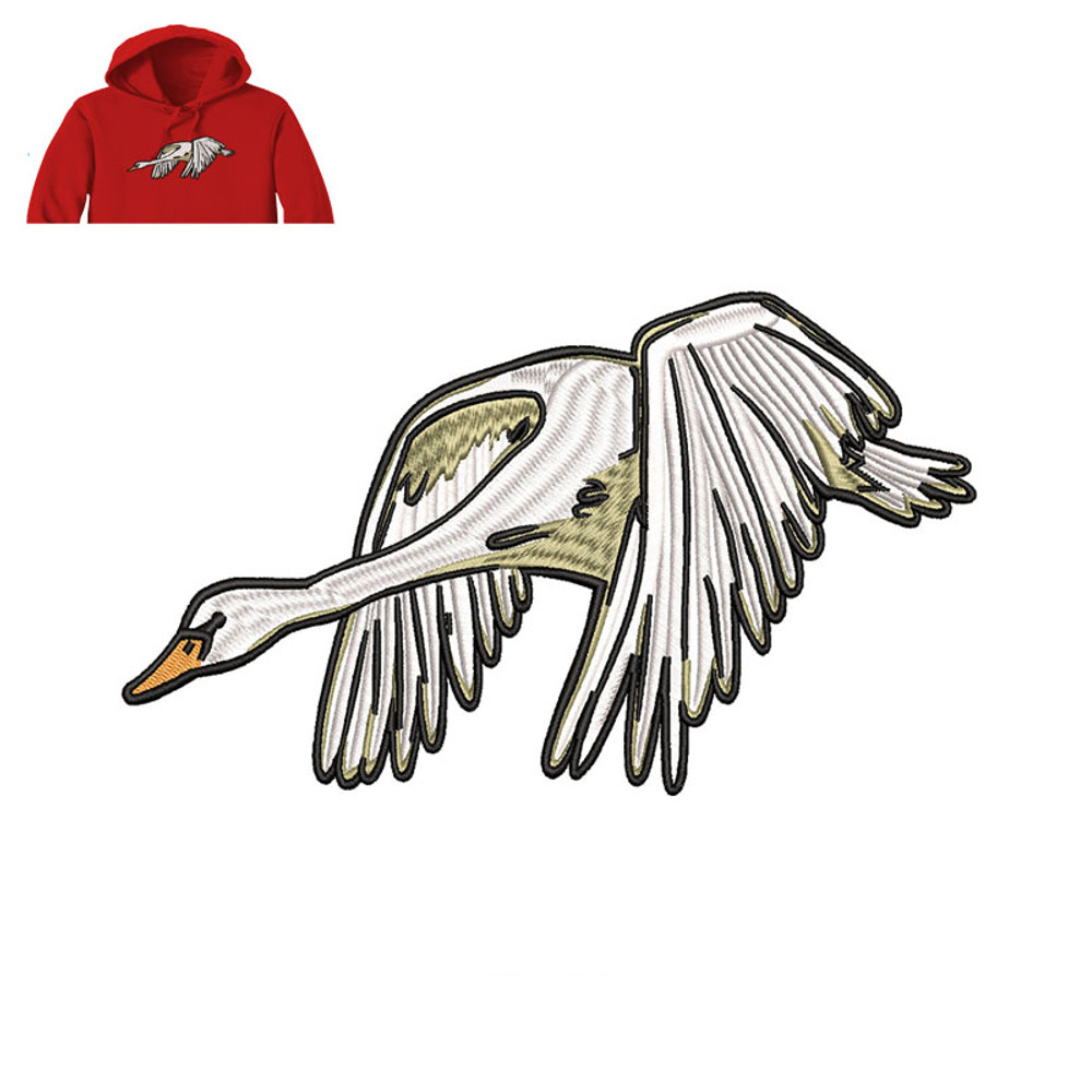 Best Flying duck Embroidery logo for Hoodie..jpg