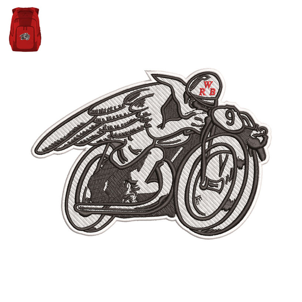 Bike Rider Embroidery logo for Bag..jpg