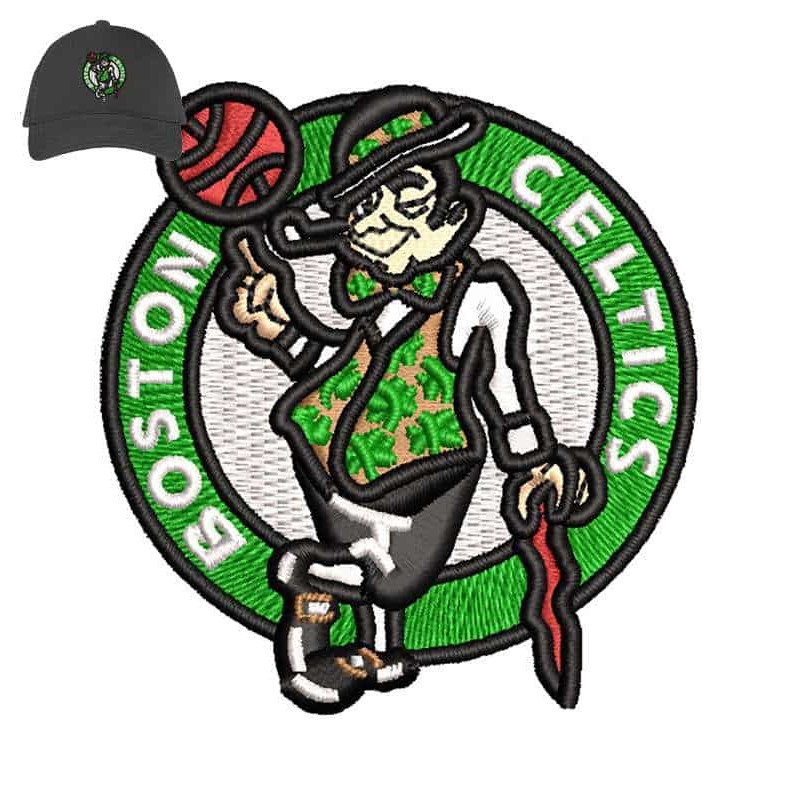 Boston Celtics 3d puff Embroidery logo for Cap ..jpg