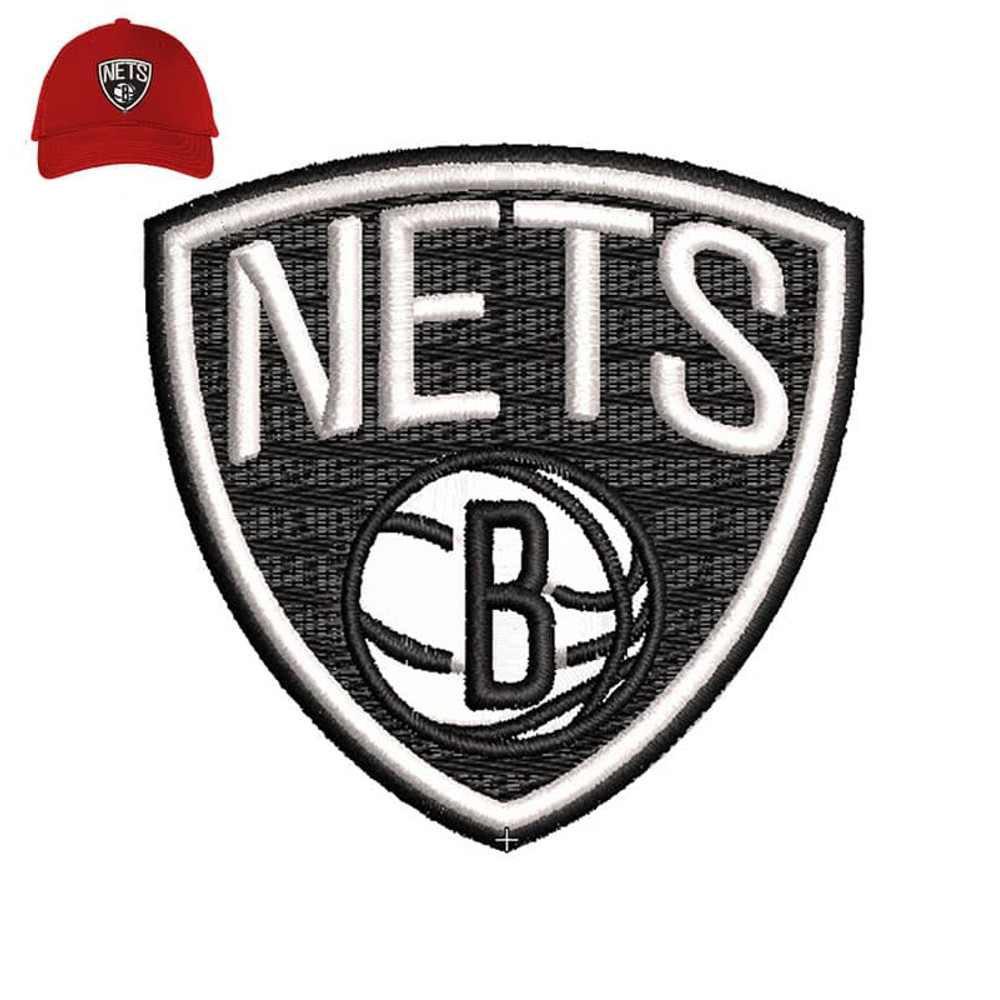 Brooklyn nets 3d puff Embroidery logo for Cap ..jpg