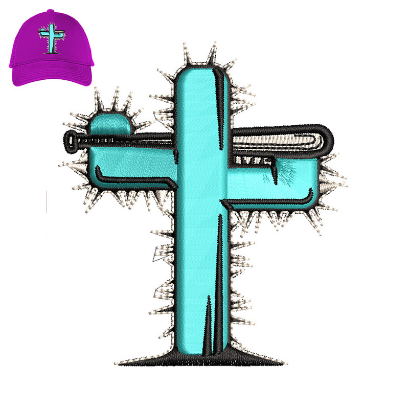 Cactus 3D puff Embroidery Logo For Cap..jpg
