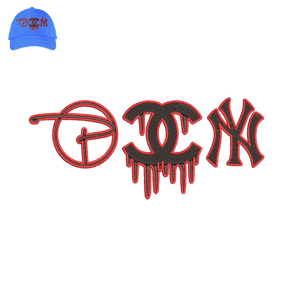 Chanel Drip Embroidery logo for Cap,.jpg