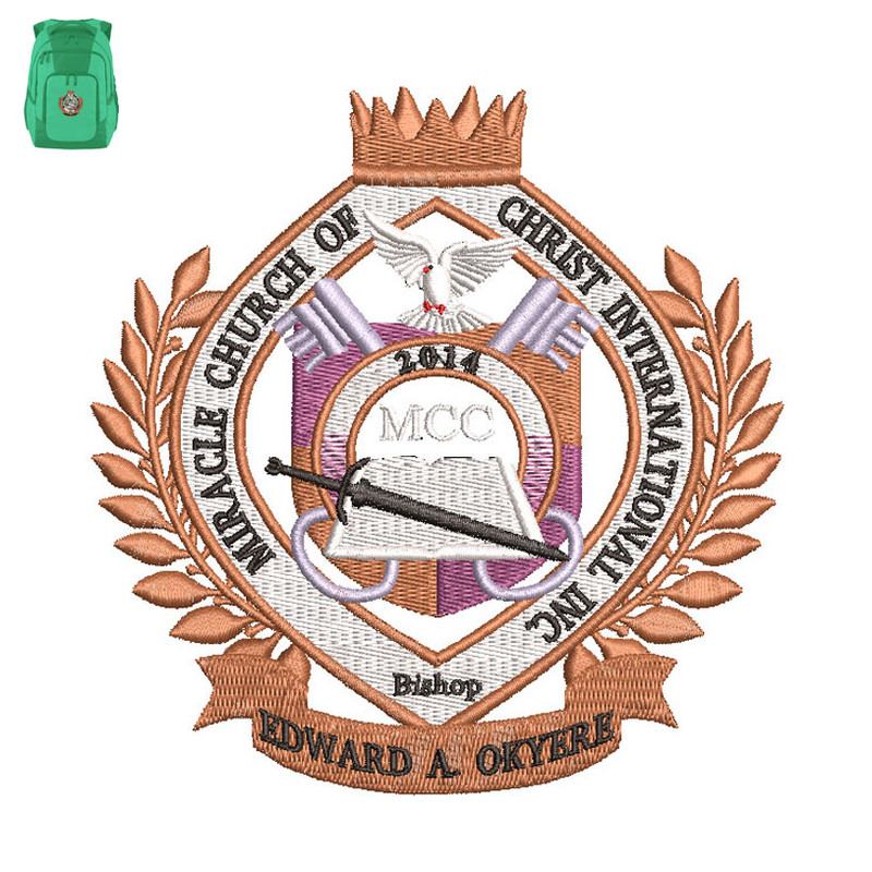 Christ International INC Embroidery logo for Bag..jpg