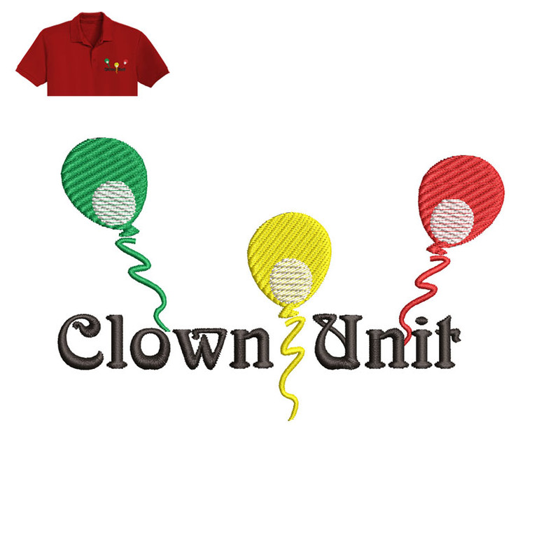 Clown Unit Embroidery logo for Polo Shirt..png