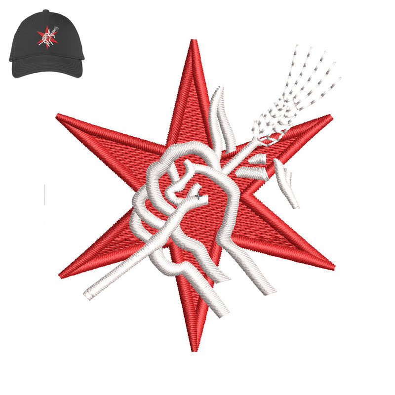 Cm Punk Star Embroidery logo for Cap ..jpg