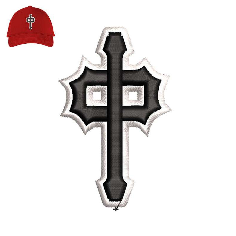 Cool Cross 3d puff Embroidery logo for Cap..jpg