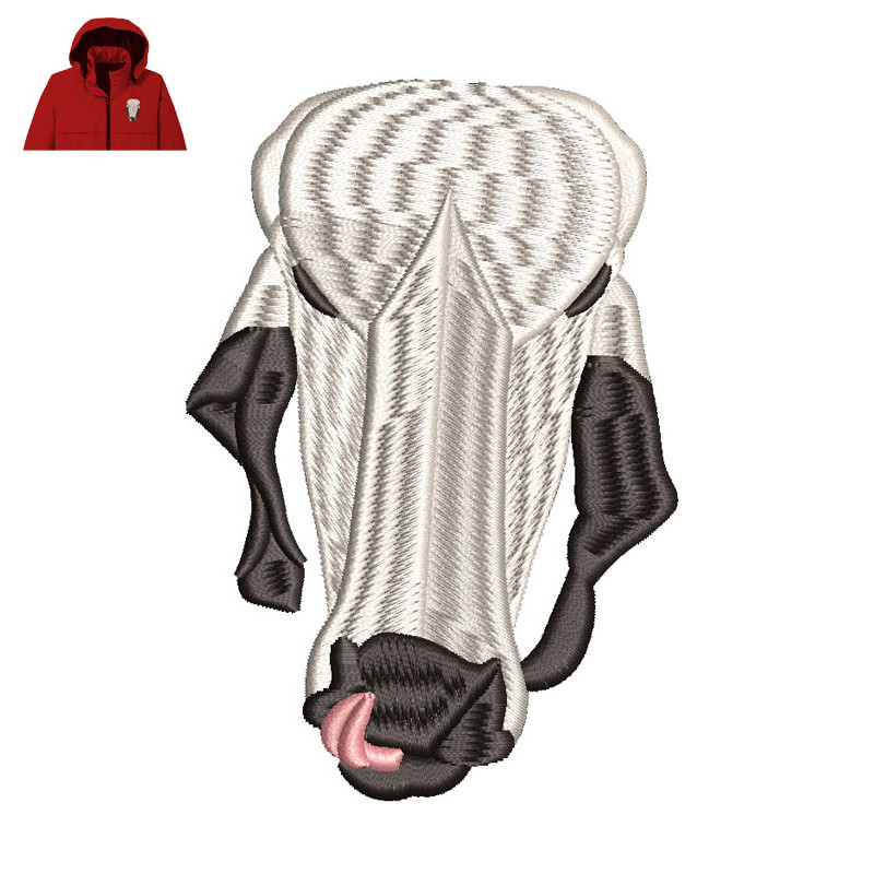 Cow Head Embroidery logo for Jacket..jpg