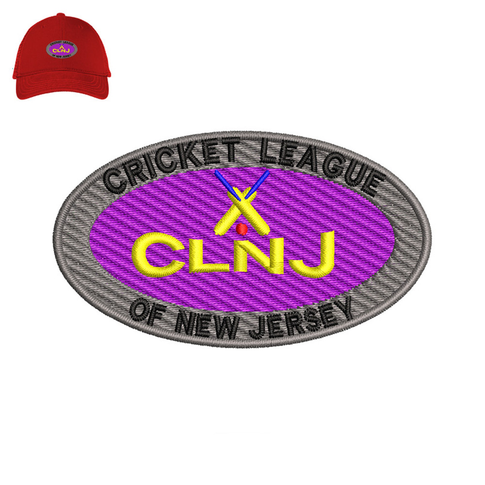 Cricket League Embroidery logo for Cap..jpg