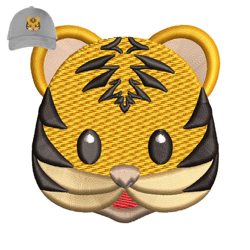 Cute Tiger Embroidery logo for Cap..jpg