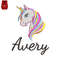 Cute Unicorn Embroidery logo for Bag..jpg