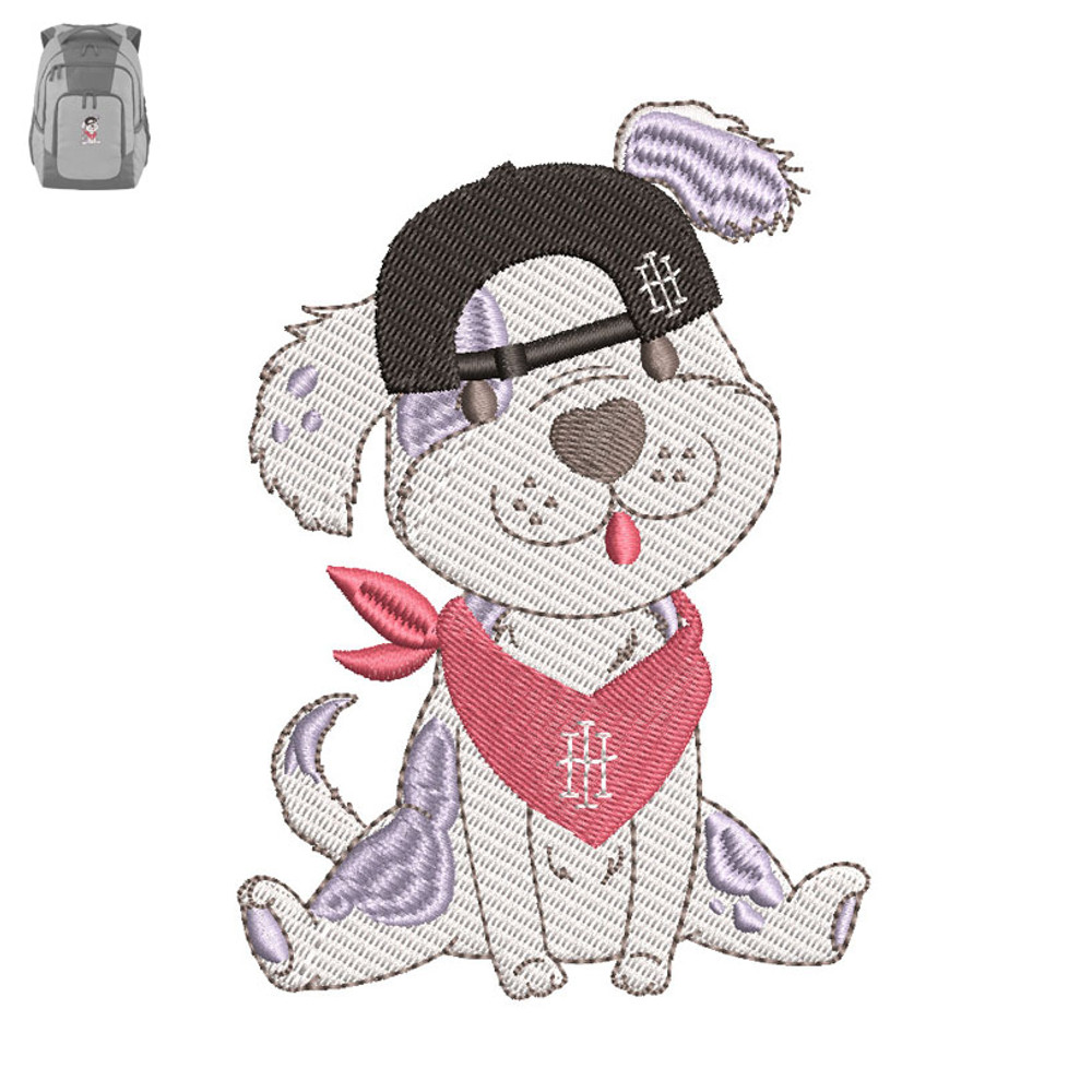 Dog Cross Embroidery logo for Bag..jpg