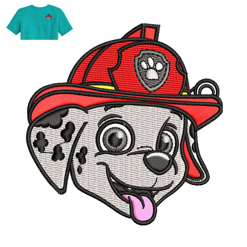 Dog Head Embroidery logo for T- Shirt..jpg