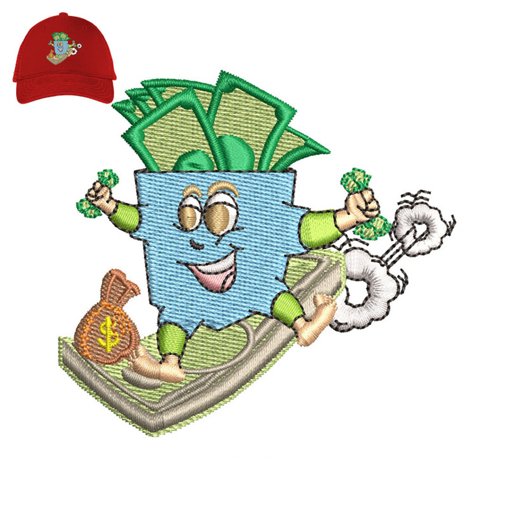 Dollar Mascot Embroidery logo for Cap..jpg