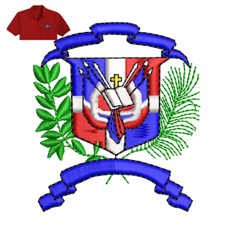 Dominican Republic Embroidery logo for Polo Shirt..jpg