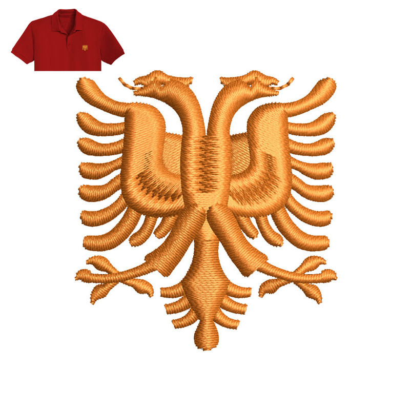 Double Headed Eagle Embroidery logo for Polo Shirt..jpg