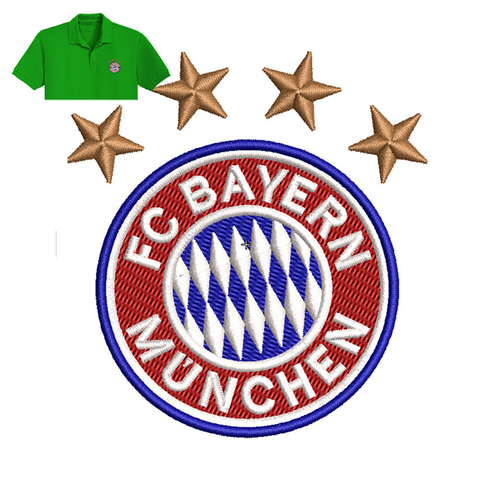 FC Bayern Embroidery logo for Polo Shirt ..jpg