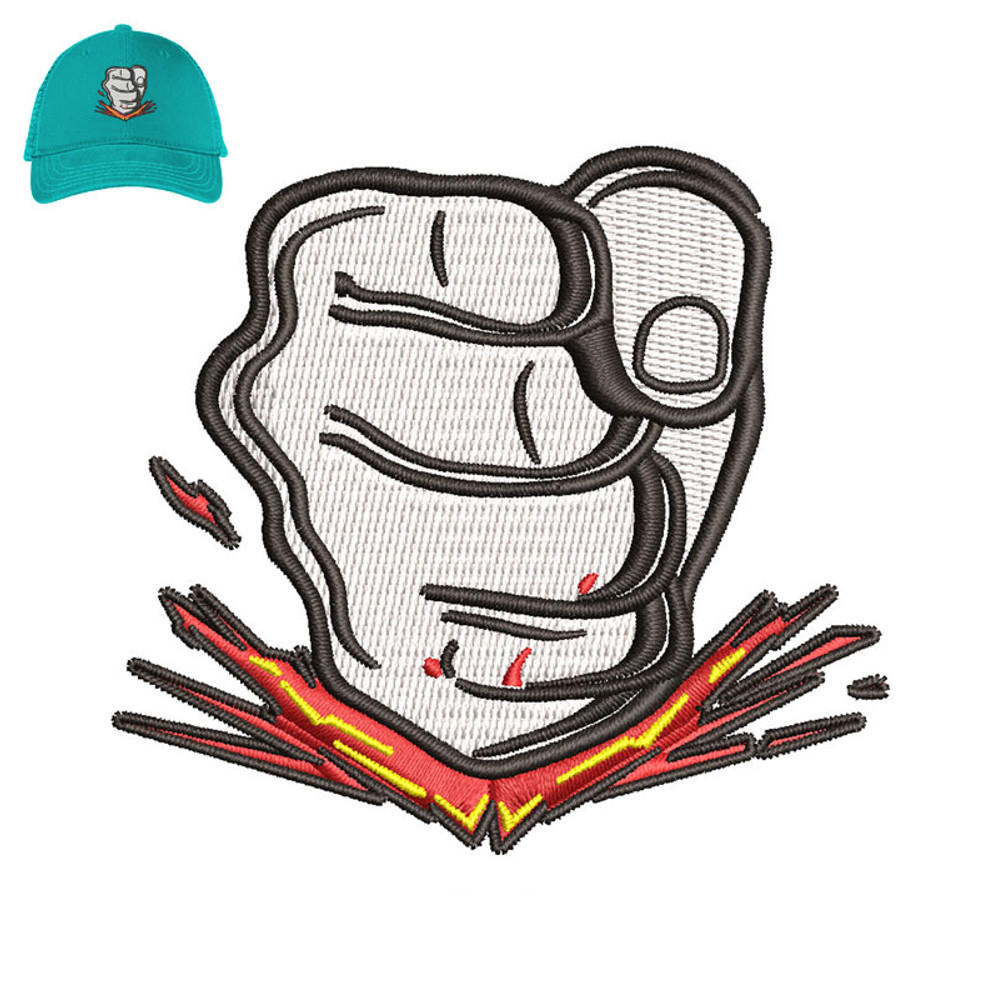 Fighting Boxing Embroidery logo for Cap..jpg