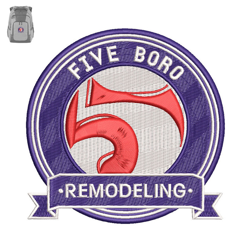 Five Boro Remodeling Embroidery logo for Bag..jpg