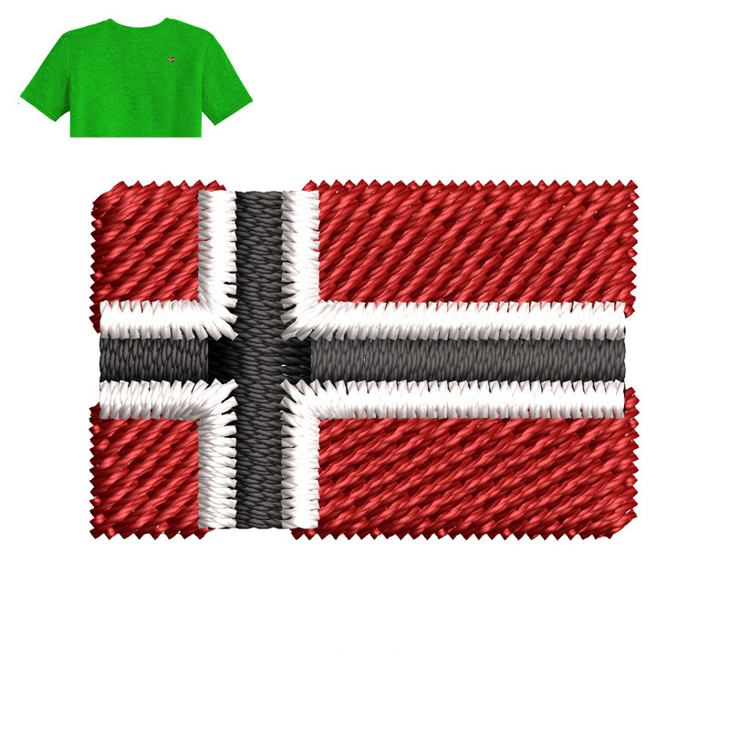 Flag Norway Embroidery logo for T-Shirt..jpg